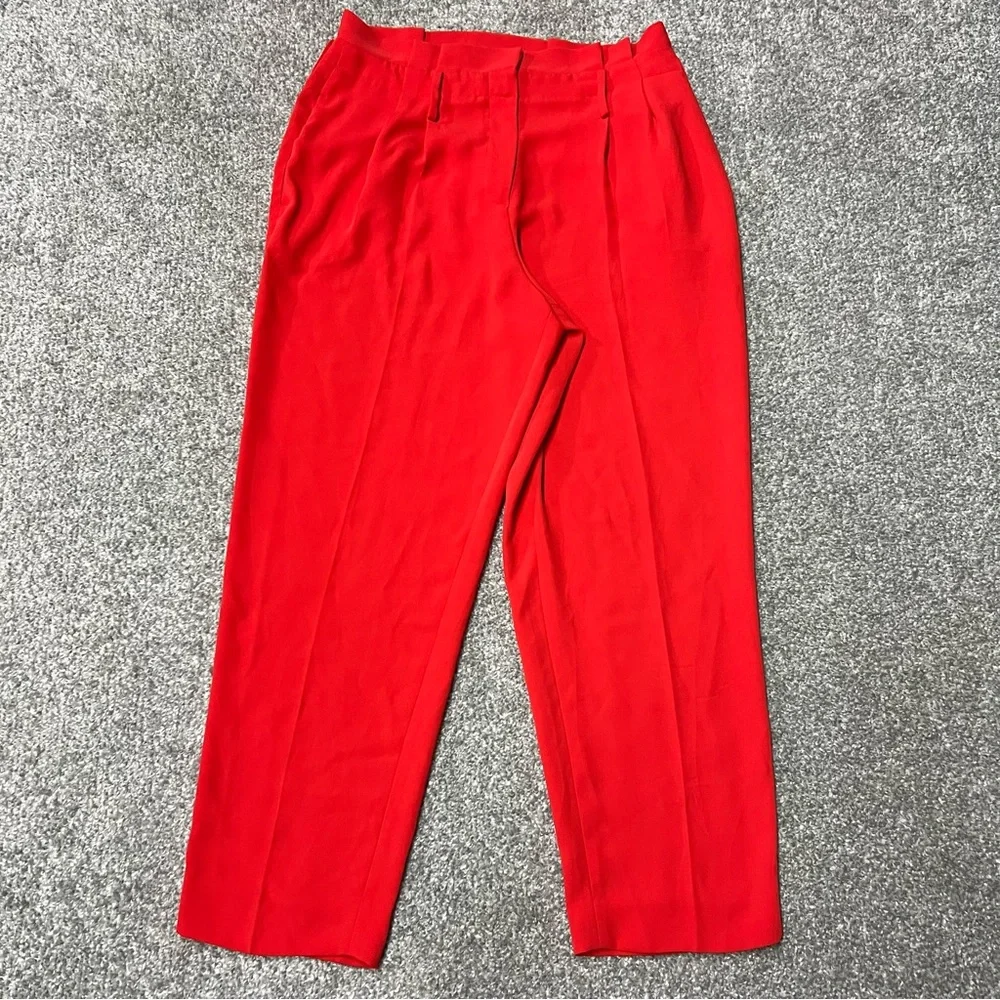 Boden Pants Womens 8R Orange Melina Tapered Leg Trouser Dress Pants Paperbag - Picture 1 of 8